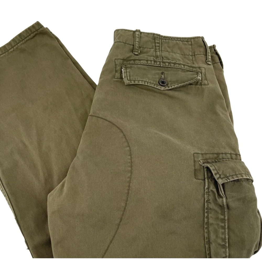 Levis Mens Brown Cargo Pants Distressed Vintage 33x30 Straight Leg Cotton
